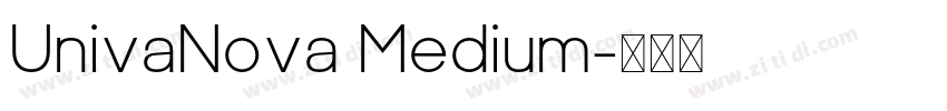 UnivaNova Medium字体转换